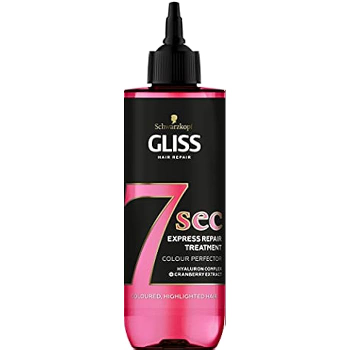 Schwarzkopf Gliss 7 Seconds Express Hair Repair Treatment, Colour Perfector, Instant Hair Mask for Coloured and Highlighted hair, 200 ml (Pack of 1) - Image 1